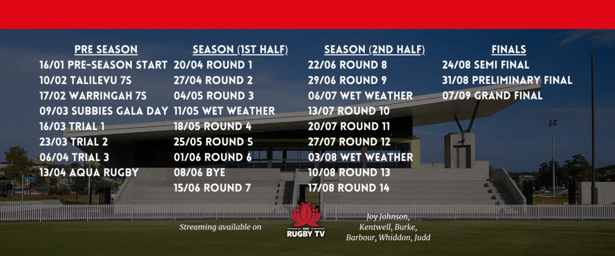 2024 Season Key Dates Drummoyne Rugby